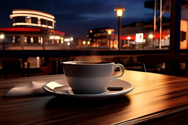 a cup of coffee on the table morning vibes