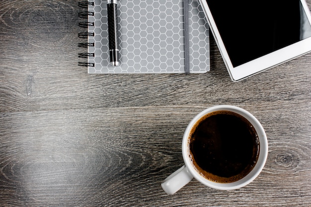 Cup of coffee on the table