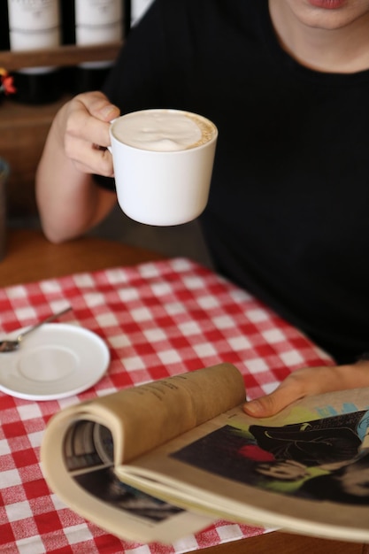 A cup of coffee on the table