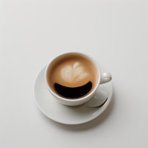 Photo a cup on coffee on white background isolated