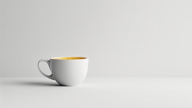 Photo a cup of coffee on a white background