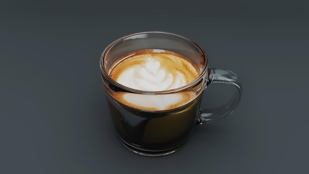 Cup of coffee on white background