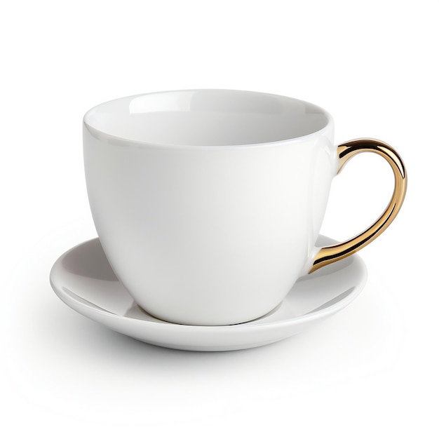 Cup of coffee on a white background