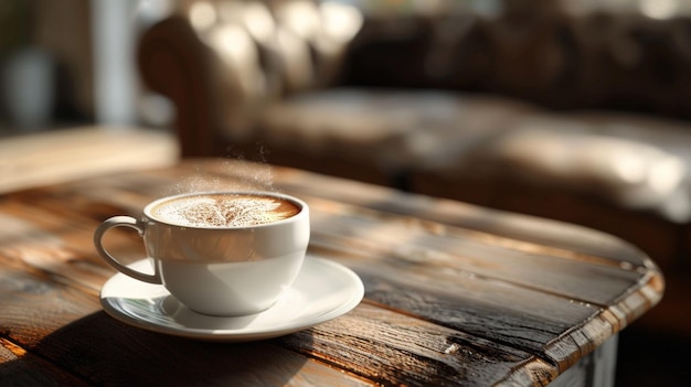 a cup of coffee with steam rising out of it