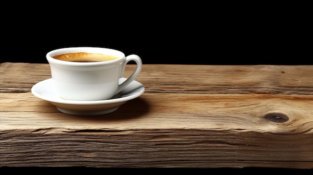 Cup of Coffee on Wooden Table