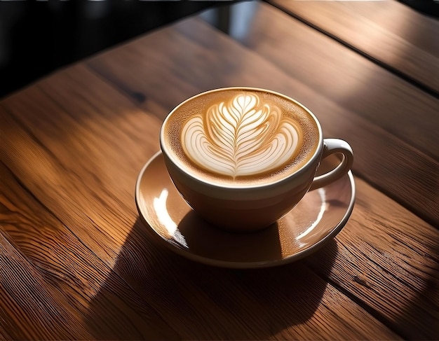 a cup of latte with the words latte art on it