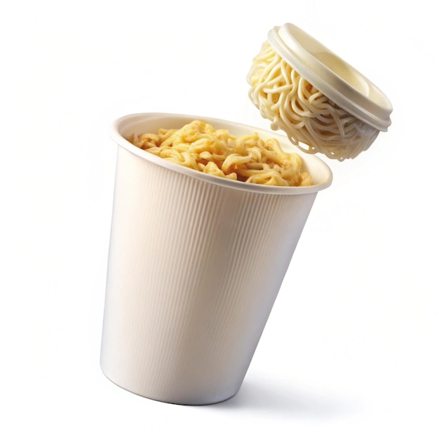 a cup of noodles and a cup with a lid that says quot noodle quot