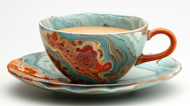 A Cup of Tea with a Marble Effect