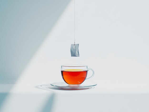 Photo a cup of tea with a teabag