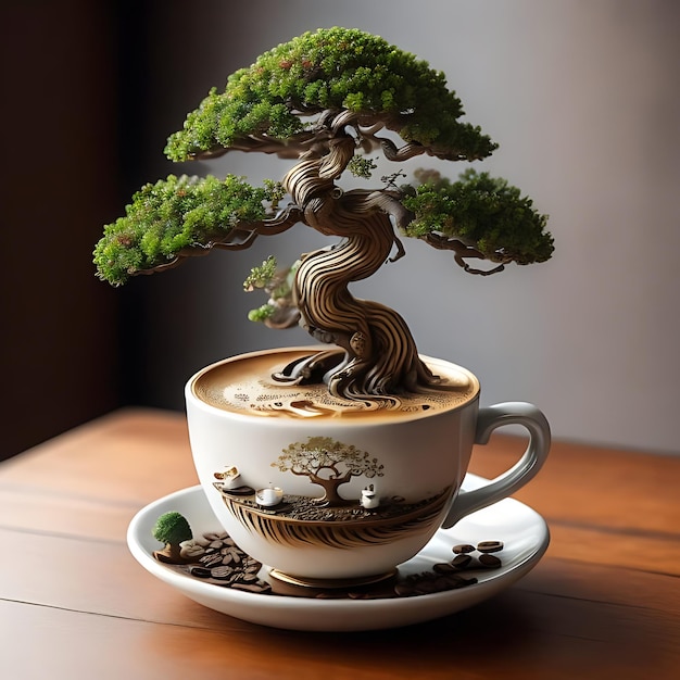 A cup on the tree