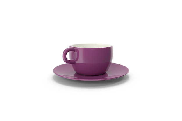 Cup with Plate Purple