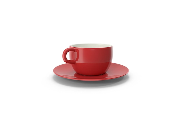 Cup with Plate Red