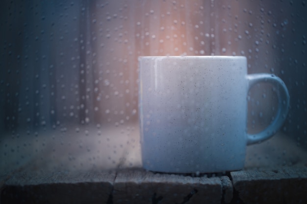 Cup with the rain