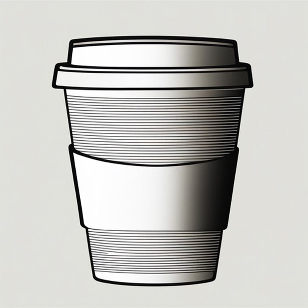 Photo a cup with a white lid that sayscoffeeon it