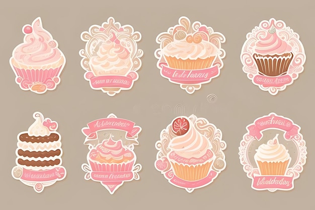 cupcake clipart stickers