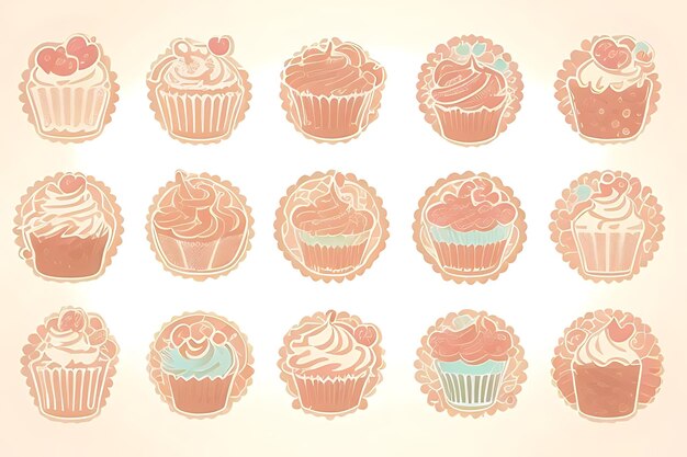 cupcake clipart stickers