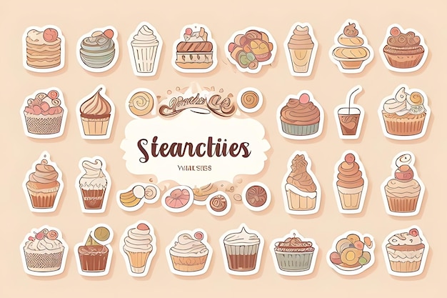 cupcake clipart stickers