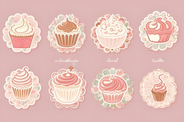 cupcake clipart stickers