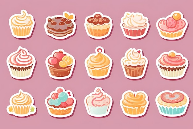 cupcake clipart stickers