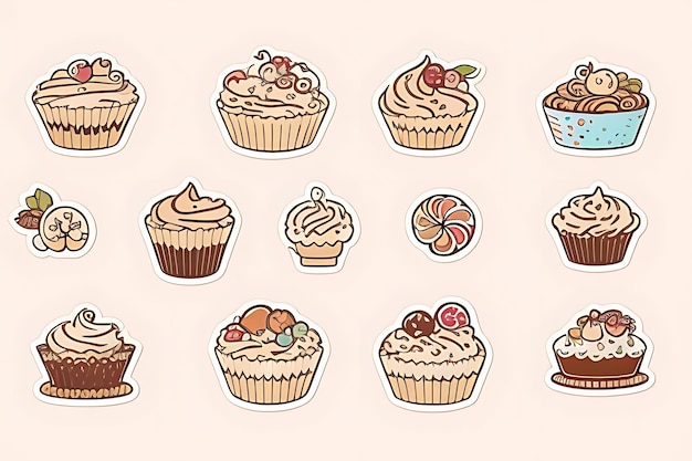 cupcake clipart stickers