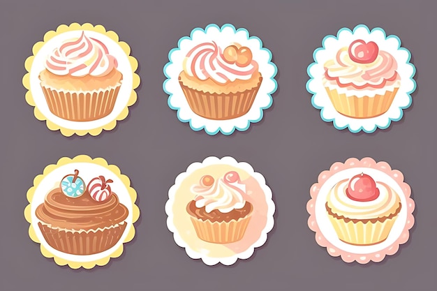 cupcake clipart stickers