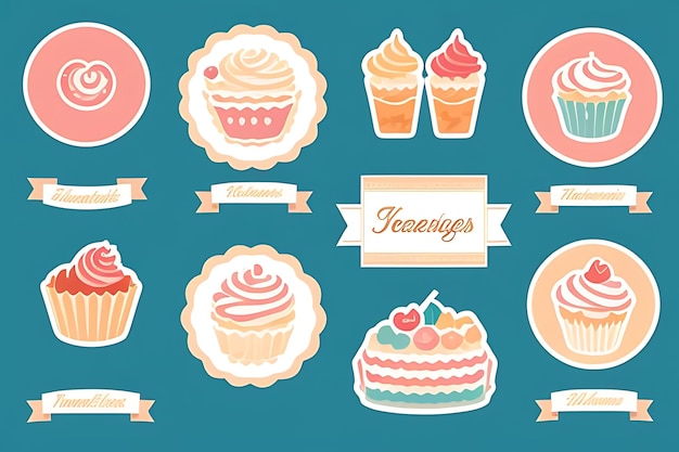 cupcake clipart stickers