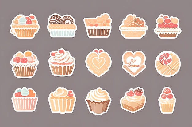 cupcake clipart stickers