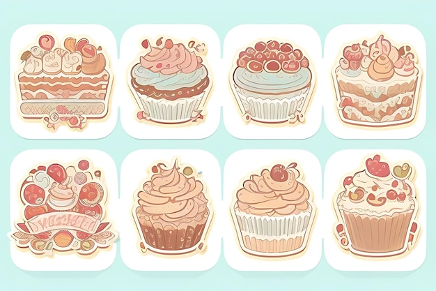 cupcake clipart stickers