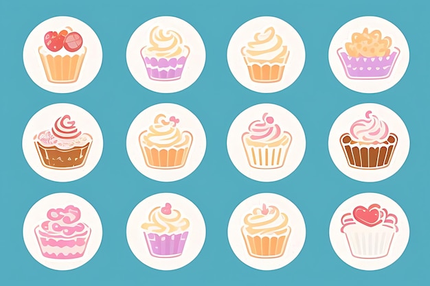 cupcake clipart stickers