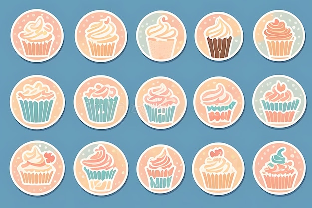 cupcake clipart stickers