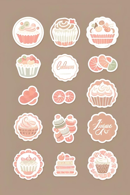 cupcake clipart stickers