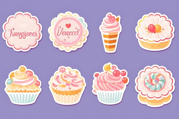 cupcake clipart stickers