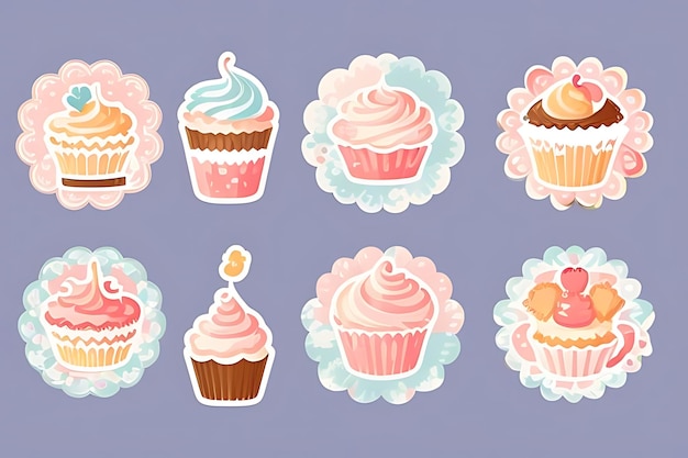 cupcake clipart stickers