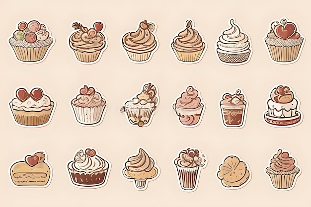 cupcake clipart stickers