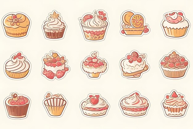 cupcake clipart stickers