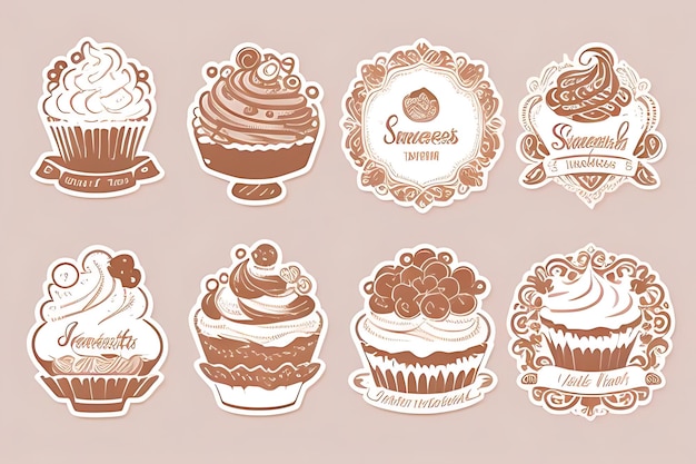 cupcake clipart stickers