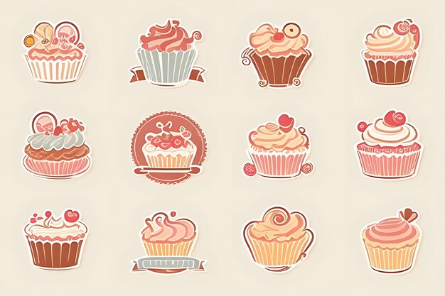 cupcake clipart stickers