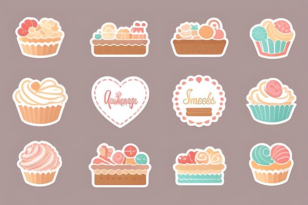 cupcake clipart stickers