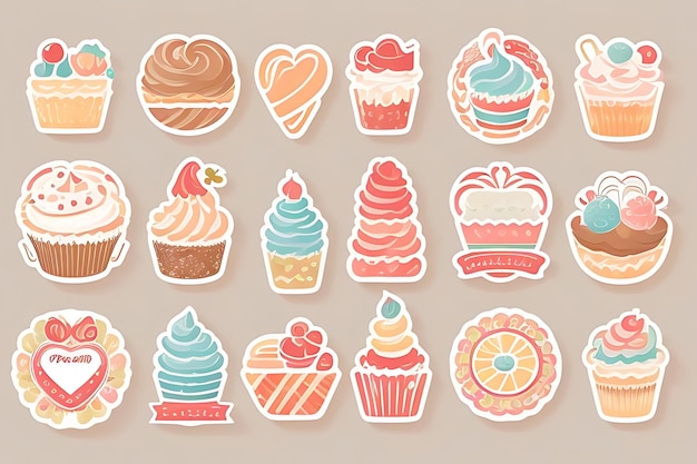 cupcake clipart stickers