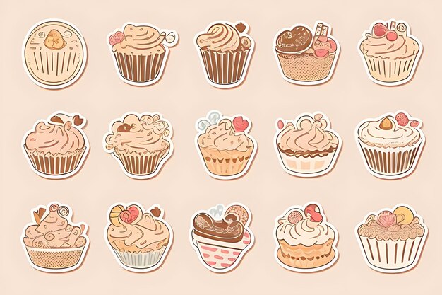 cupcake clipart stickers