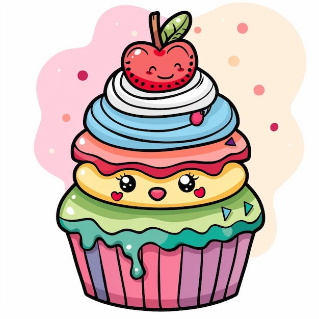 Cupcake Coloring Page