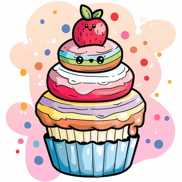 Cupcake Coloring Page