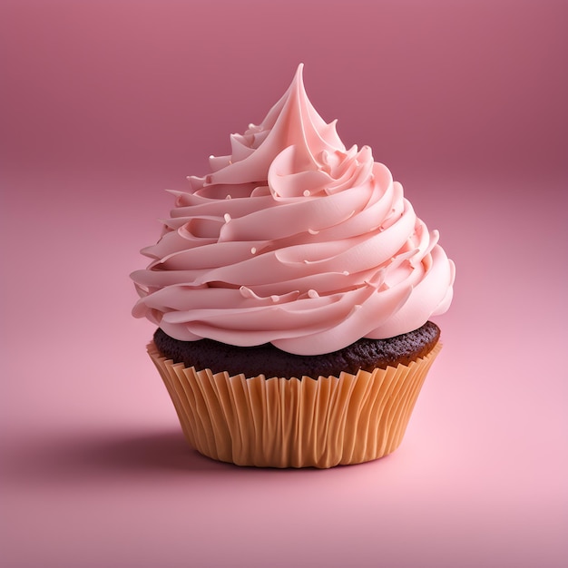 Cupcake icing food with cream sweet baked dessert for birthday celebration food Photography