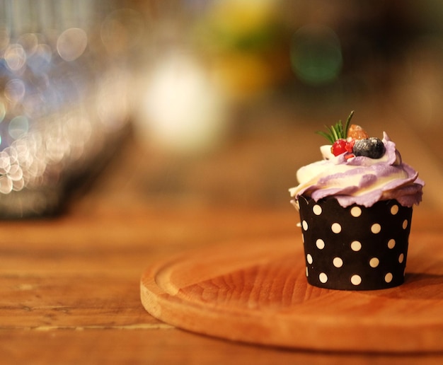 Cupcake with fresh berries homemade cakes