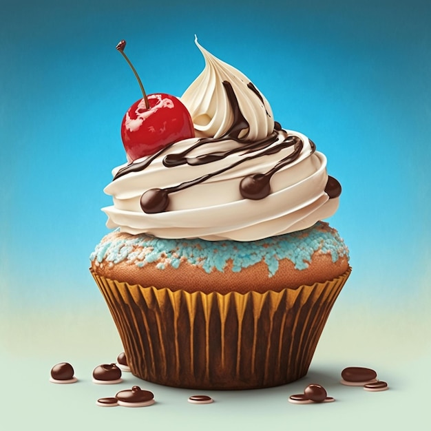 cupcake with icing illustration images