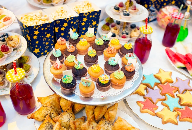 Cupcakes on a festive table