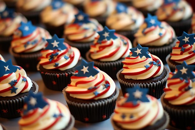 Cupcakes for independence day