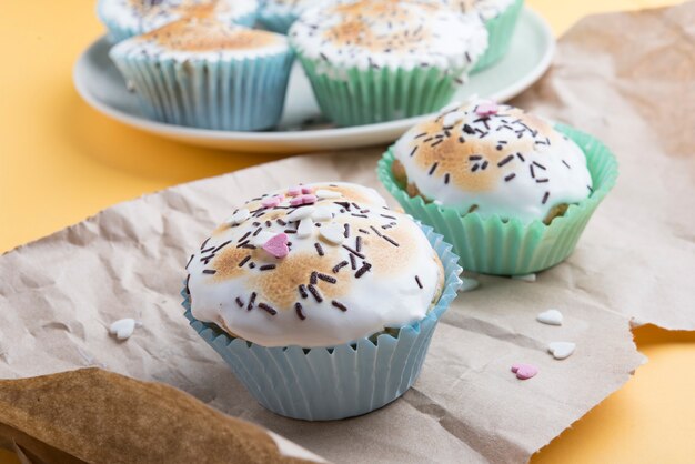 Cupcakes with decorations for special day