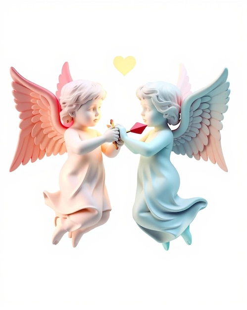 cupid angel with on white background