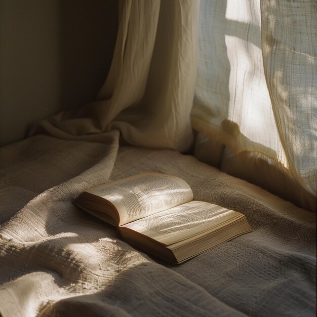 Photo curated literature anthology with natural soft light imagery